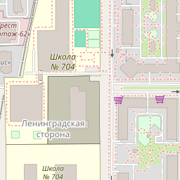 Карта района Пулковского шоссе, 30к4
